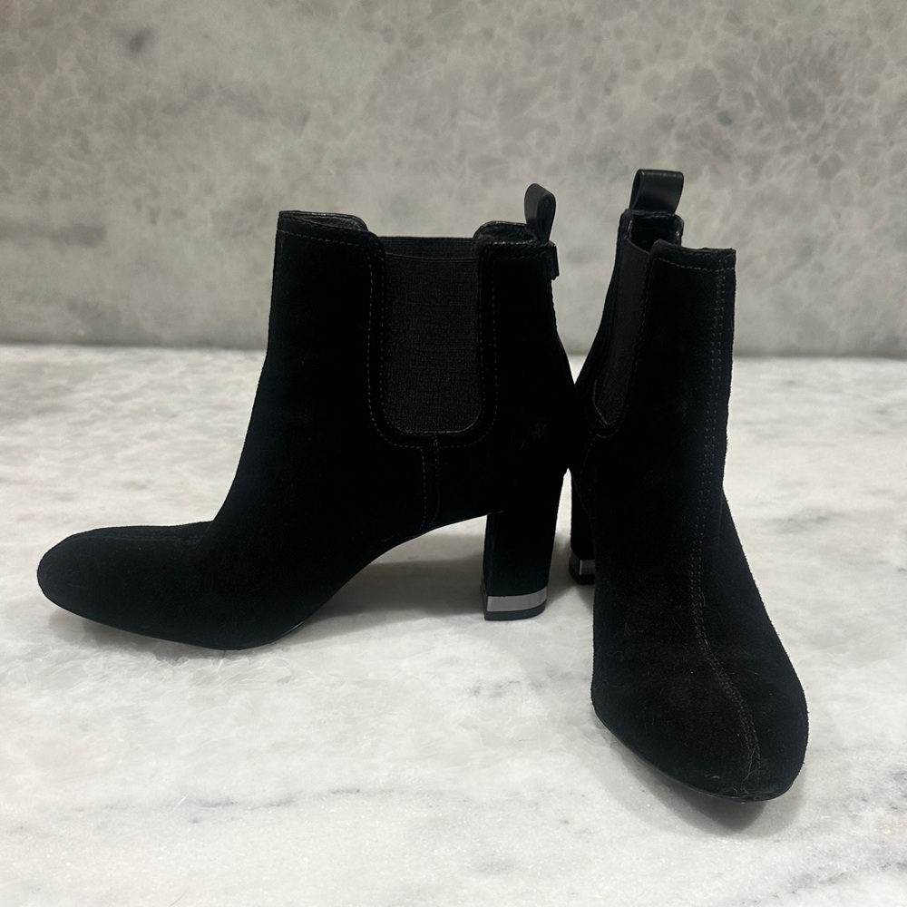 Tory Burch Suede Black Ankle Boots